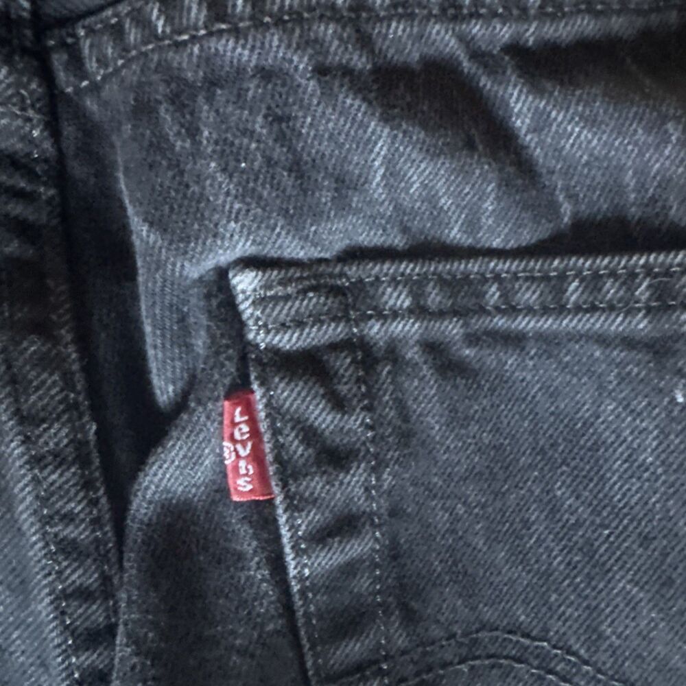 Levi Strauss 501 Jeans Men's 36x34 Faded Black Straight Leg Denim VTG-Like - Picture 13 of 16